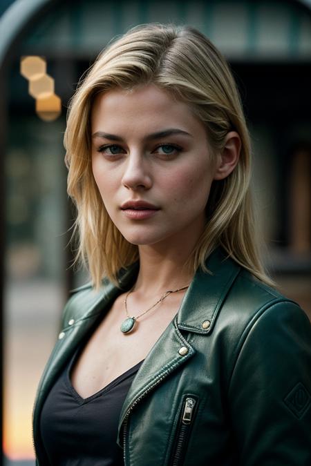 00117-374984049-JernauMix4_Medusa-photo of (r4cht4yl0r-135_0.99), a beautiful woman, perfect blonde hair, (modern photo, Lime Green Faux leather moto jacket with.png